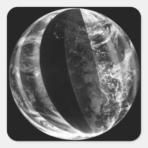 Mondfinsternis Quadratischer Aufkleber