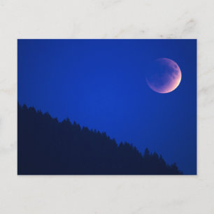 Mondfinsternis über Wald Zug, Schweiz Postkarte