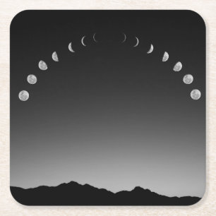 Mondfinsternis-Untersetzer Rechteckiger Pappuntersetzer