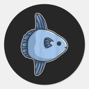 Mondfisch Ozean Sonnenfisch Gewöhnlicher Mondfisch Runder Aufkleber