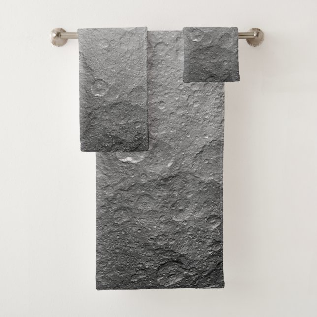 Mondfläche im Weltraum Badhandtuch Set (Insitu)