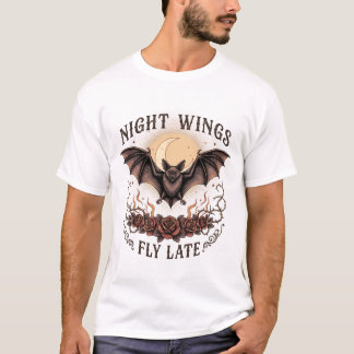 Mondflügel-Gotik-Fledermaus-T-Shirt T-Shirt