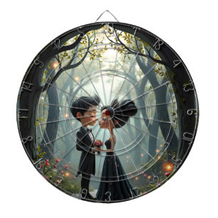 Mondgelübde – Ein süßer gotischer Hochzeitsmoment. Dartscheibe