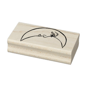 Mondgesicht MoonChild Art Mond Kind Gummistempel