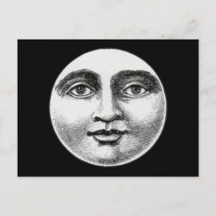 Mondgesicht Postkarte