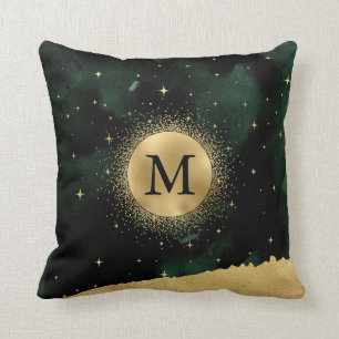 Mondgold-Monogramm-Kissenpilz Kissen