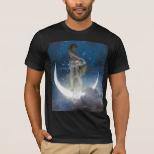 Mondgöttin in der Nacht, die Sterne verstreut T-Shirt