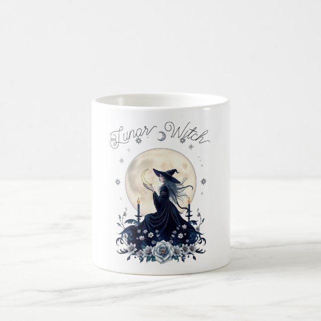Mondhexen-Himmelsgrafik personalisiert Kaffeetasse (Mittel)