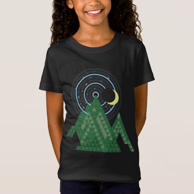 Mondhimmel im Gebirge T-Shirt (Vorderseite)