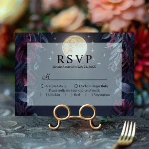 Mondhochzeit RSVP-Karte Midnight Garden RSVP Karte