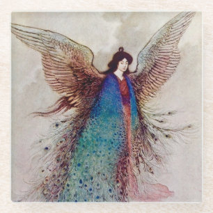 „Mondjungfrau“ Feen-Kunst von Warwick Goble Glasuntersetzer