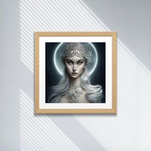 Mondkaiserin schöne Frau Digitale Kunst Poster