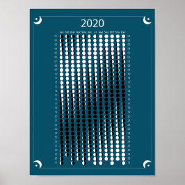Mondkalender 2020 - blau poster