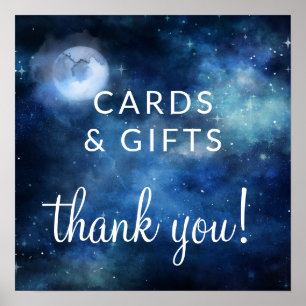 Mondkarten und Geschenke für Hochzeiten Poster