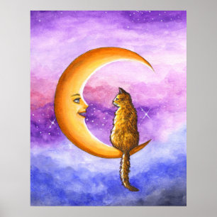 Mondkatze 673 poster