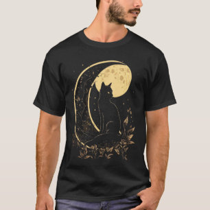Mondkatze Katzenjunges Astronomie Gruselige Nacht T-Shirt