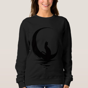Mondkatze T-Shirt – Hexenhaft Himmlische Schwarze  Sweatshirt