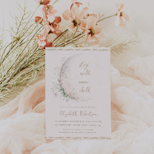 Mondkind Boho Hippie Babyshower Einladung