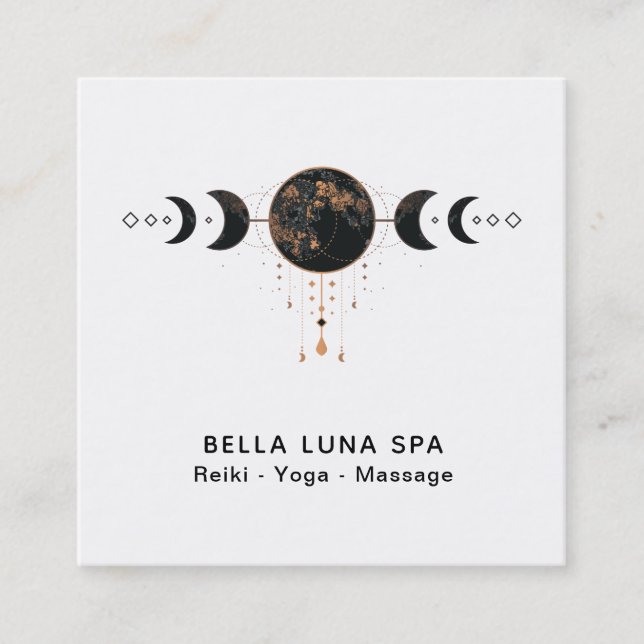 *~* Mondkosmischer Mondmond Universum Shaman Moons Quadratische Visitenkarte (Vorderseite)