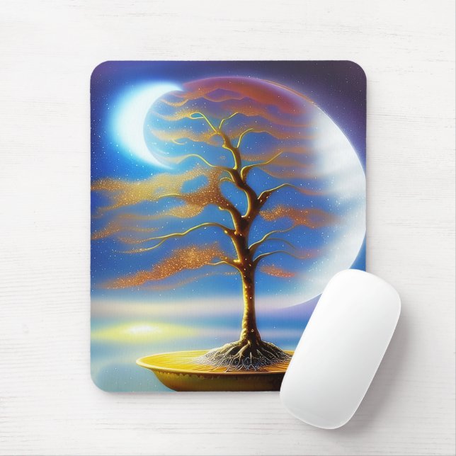Mondlandschaft-Bonsai Mousepad (Mit Mouse)
