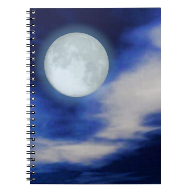 Mondlandschaft mit Mondwolken Notizblock (Vorderseite)