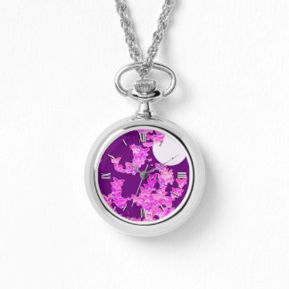 Mondlandschaft mit Schmetterlingen - Orchideen, Am Armbanduhr