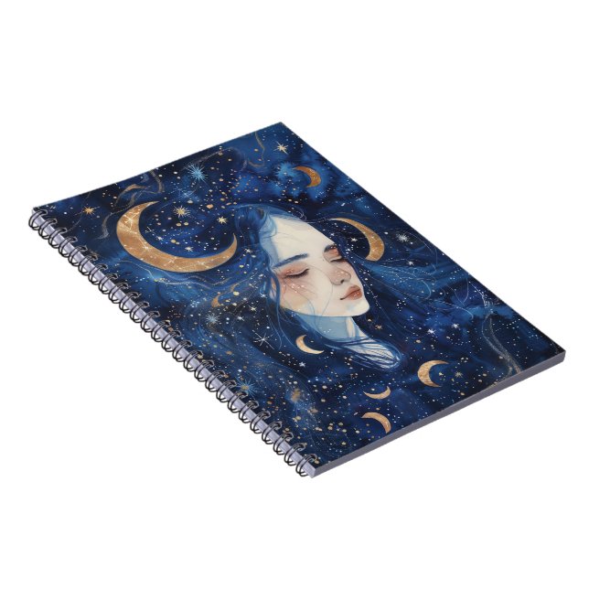Mondlandschafts-Spiraljournal Notizblock (Rechte Seite)