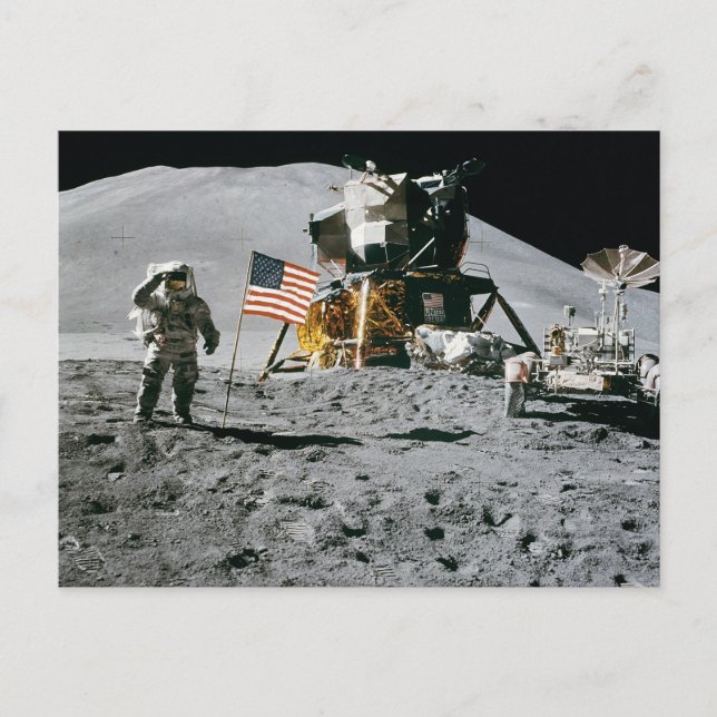Mondlandung apollo 15 Mondmodul nasa 1971 Postkarte (Vorderseite)