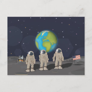 Mondlandungen Postkarte