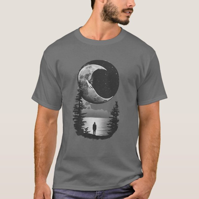 Mondlicht 6, Mondlicht, Satellit, Himmelfahrt T-Shirt (Vorderseite)