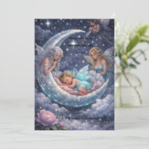 Mondlicht Ankunft Baby-Einladung