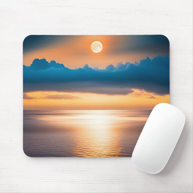 Mondlicht auf Meerwasser Mousepad (Mit Mouse)