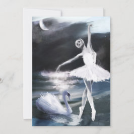 Mondlicht auf Swan Lake Card Einladung
