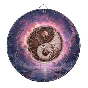 Mondlicht Balance – Yin Yang des ewigen Lichts. Dartscheibe