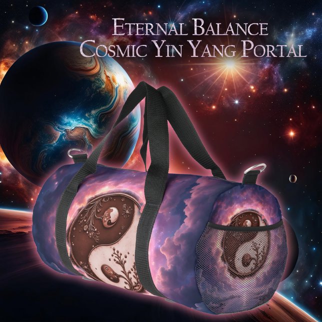 Mondlicht Balance – Yin Yang des ewigen Lichts.  Duffle Bag (Von Creator hochgeladen)
