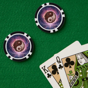 Mondlicht Balance – Yin Yang des ewigen Lichts.  Pokerchips