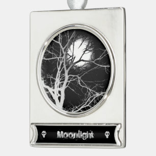 Mondlicht Banner-Ornament Silber