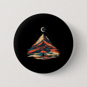 Mondlicht-Bergabenteuer-Design - Wandern und Motiv Button