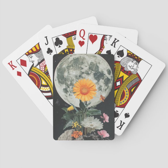 Mondlicht blüht über den rustikalen Charme (2) Spielkarten (Rückseite)