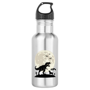 Mondlicht-Dinosaurier-Hund-Friedhof-Silhouette-Shi Edelstahlflasche