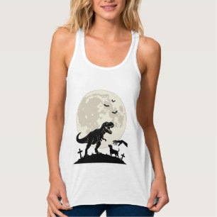 Mondlicht-Dinosaurier-Hund-Friedhof-Silhouette-Shi Tank Top