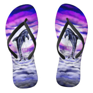 Mondlicht-Dolphin Flip Flops