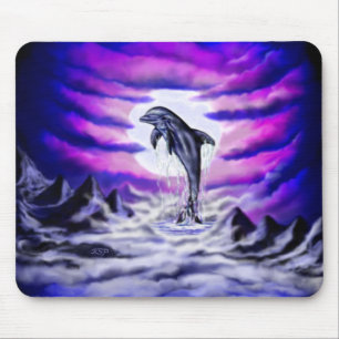 Mondlicht-Dolphin Mousepad