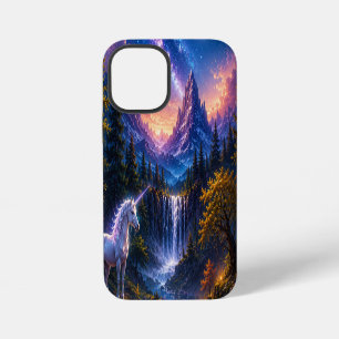 Mondlicht Einhorn Fantasy Landschaft iPhone 12 Mini Hülle