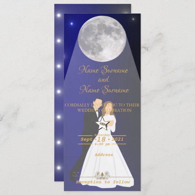 Mondlicht Einladung (Vorne/Hinten)