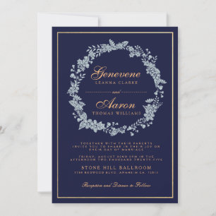 Mondlicht Einladung zur Hochzeit der Deep Navy