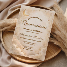Mondlicht-Eleganz Quinceañera Einladung