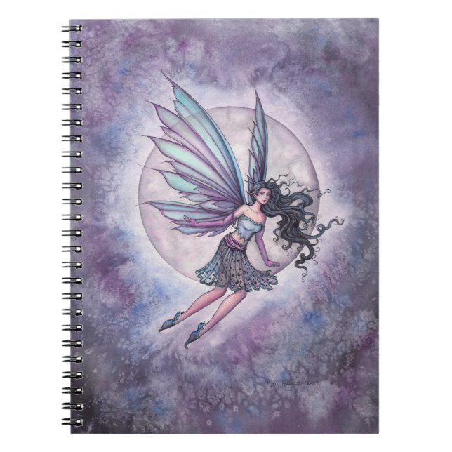 Mondlicht Flug Fee Fantasie Kunst Notizblock (Vorderseite)