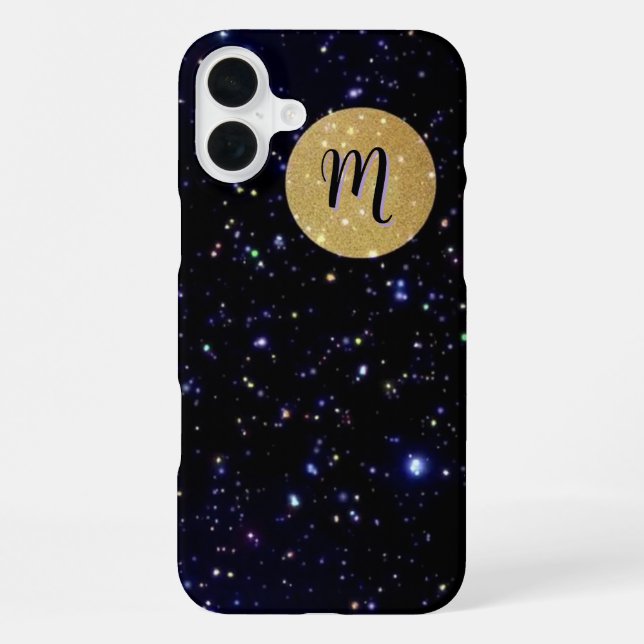 Mondlicht-Galaxie-Monogramm-Etasche - Mate iPhone- iPhone Hülle (Rückseite)
