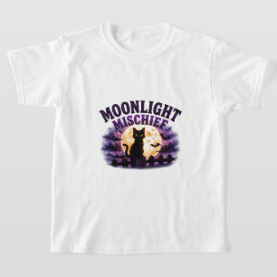 🐈‍⬛ Mondlicht Halloween Schwarze Katze Sagt 🌕 T-Shirt